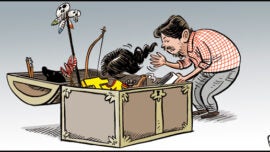 El baúl de Pablo Iglesias. Atrezo.
